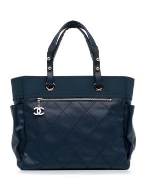 Chanel Navy Large Paris Biarritz Tote Bag