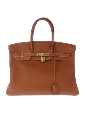 Hermes Birkin 35 Retourne in Gold Togo Leather with Gold Hardware