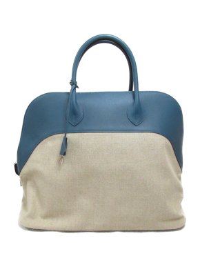Hermes Blue Evercolor Canvas Bolide Relax 45