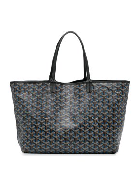 Goyard Black and Blue Goyardine Saint Louis PM Tote Bag