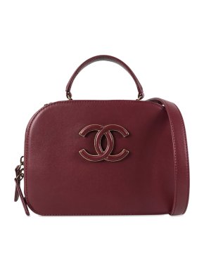 Chanel Burgundy Coco Curve Vanity Case
