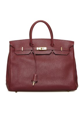 Hermes Birkin 40 in Rouge H Fjord Leather with Gold Hardware
