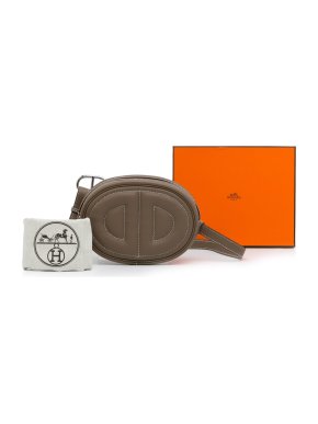 Hermes Mocha Leather Swift In The Loop Belt Bag