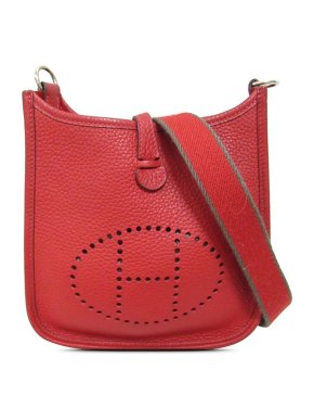 Hermes Red Taurillon Clemence Evelyne I TPM