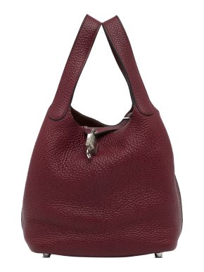 Hermes Picotin Lock 18 in Rouge H Clemence Leather with Palladium Hardware