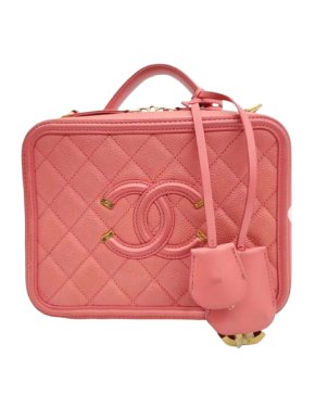 Chanel Small Caviar Leather CC Filigree Vanity Bag
