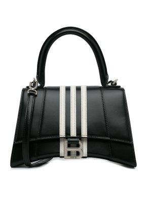 Black Balenciaga X Adidas Small Hourglass Satchel