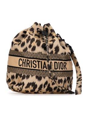 Fabric  Mizza Leopard Dior Travel Pouch