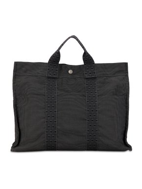 Hermes Charcoal Grey Herline MM Tote Bag