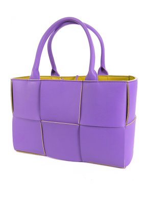 Bottega Veneta Purple Leather Small Arco Tote Bag