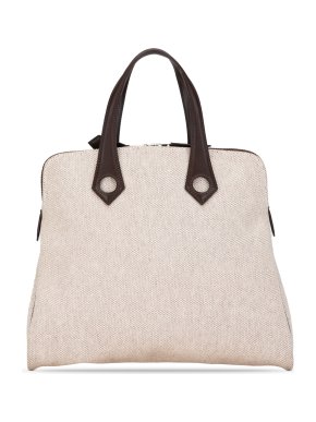 Hermes Cream Toile Sac Heebo PM