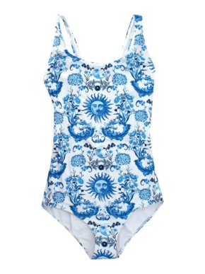 Borgo De Nor x Talia Collins Blue Electra Classic Swimsuit