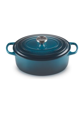 Le Creuset Teal Signature Cast Iron Oval Casserole Dish