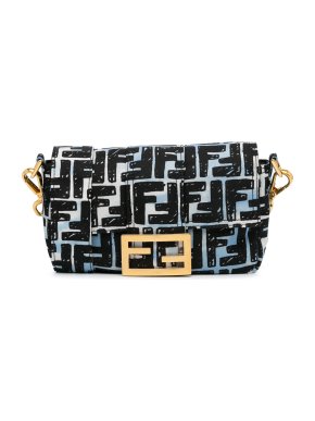 Fendi x Joshua Vides Mini Zucca Nylon Convertible Baguette Belt Bag
