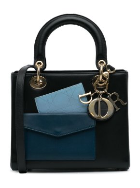 Dior Black Medium Lambskin Cannage Lady Dior