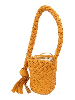 Bottega Veneta Yellow Small Kalimero Bucket Bag