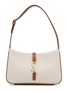 Saint Laurent Canvas and Leather Le 5 a 7