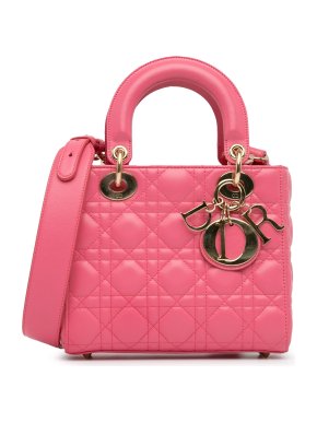 Dior Pink Small Lambskin Cannage My ABCDior Lady Dior