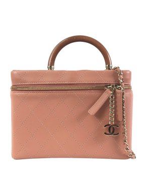 Chanel Pale Pink Knock On Wood Vanity Case