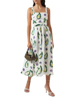 Borgo De Nor White and Green Ninet Cala Dress 12