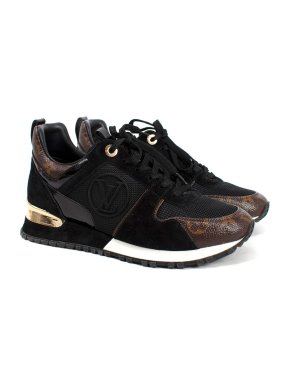 Louis Vuitton Black Suede and Monogram Runaway Sneakers