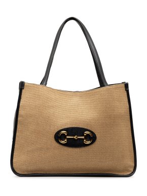 Gucci Canvas Horsebit 1955 Tote Bag