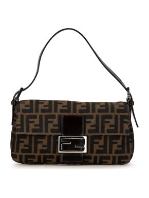 Fendi Monogram Zucca Canvas Baguette Bag