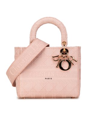 Dior Pink Medium Cannage Lady D-Lite