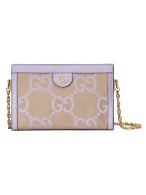 Gucci Lilac Small Jumbo GG Ophidia Chain Crossbody Bag