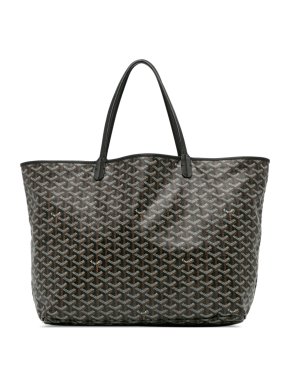 Goyard Black Goyardine Saint Louis GM Tote Bag