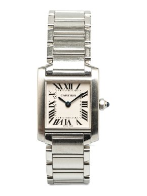 Cartier Quartz Stainless Steel Tank Francaise Watch