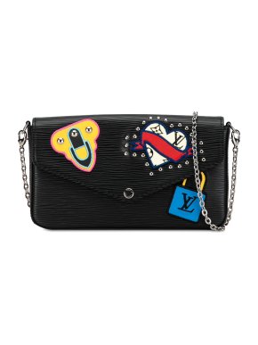 Louis Vuitton Black Epi Leather LV Stories Pochette Felicie