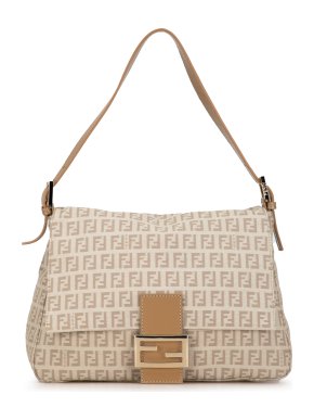 Fendi Beige Zucchino Canvas Mamma Forever Shoulder Bag