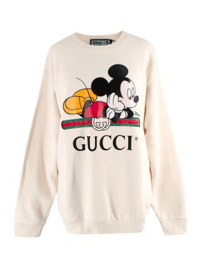 Gucci x Disney Cream Mickey Mouse Oversized Sweatshirt
