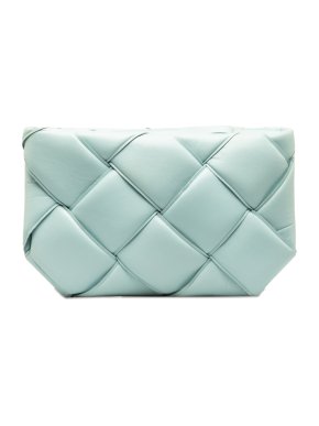 Bottega Veneta Blue Maxi Intrecciato Padded Pouch