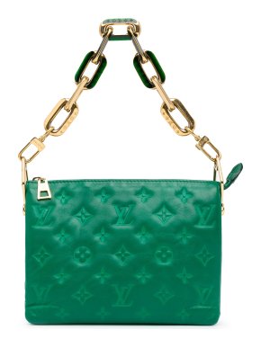 Louis Vuitton Green Monogram Embossed Coussin BB Shoulder Bag