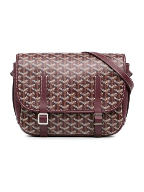 Goyard Red Goyardine Belvedere MM Messenger Bag