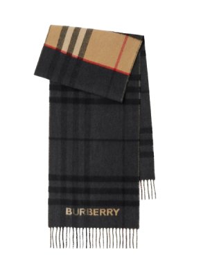 Burberry Contrast Check Cashmere Scarf