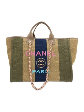 Chanel Medium Raffia Deauville Tote Bag