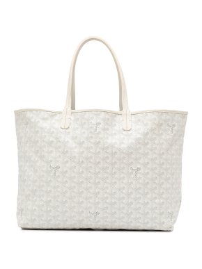 Goyard White Goyardine Saint Louis PM Tote Bag