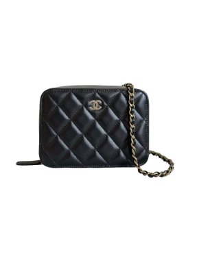 Chanel Black Lambskin Mini CC Camera Bag