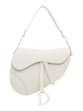 Dior White Ultra Matte Saddle Bag