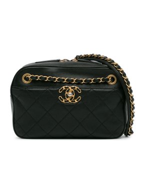 Chanel Black Goatskin 19 Camera Bag