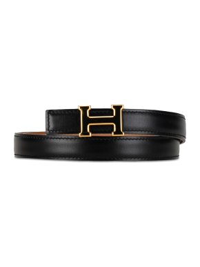 Hermes Black Constance Reversible Belt