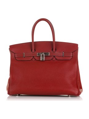 Hermes Birkin Retourne 35 in Red Togo Leather with Palladium Hardware