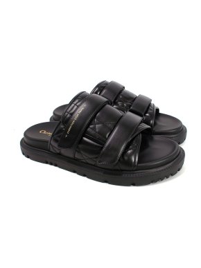 Dior Black Quilted Leather D-Revolution Sandals 1