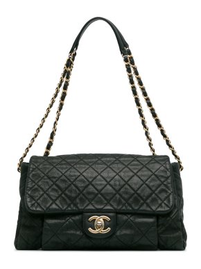 Chanel Black Large Calfskin Chic Quilt Flap Bag