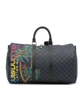 Louis Vuitton Navy Damier Cobalt Jungle Keepall Bandouliere 45