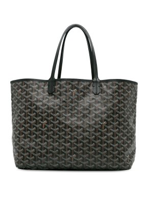 Goyard Black Goyardine Saint Louis PM Tote Bag