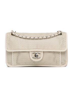 Chanel Cream Medium Calfskin Up In The Air Flap